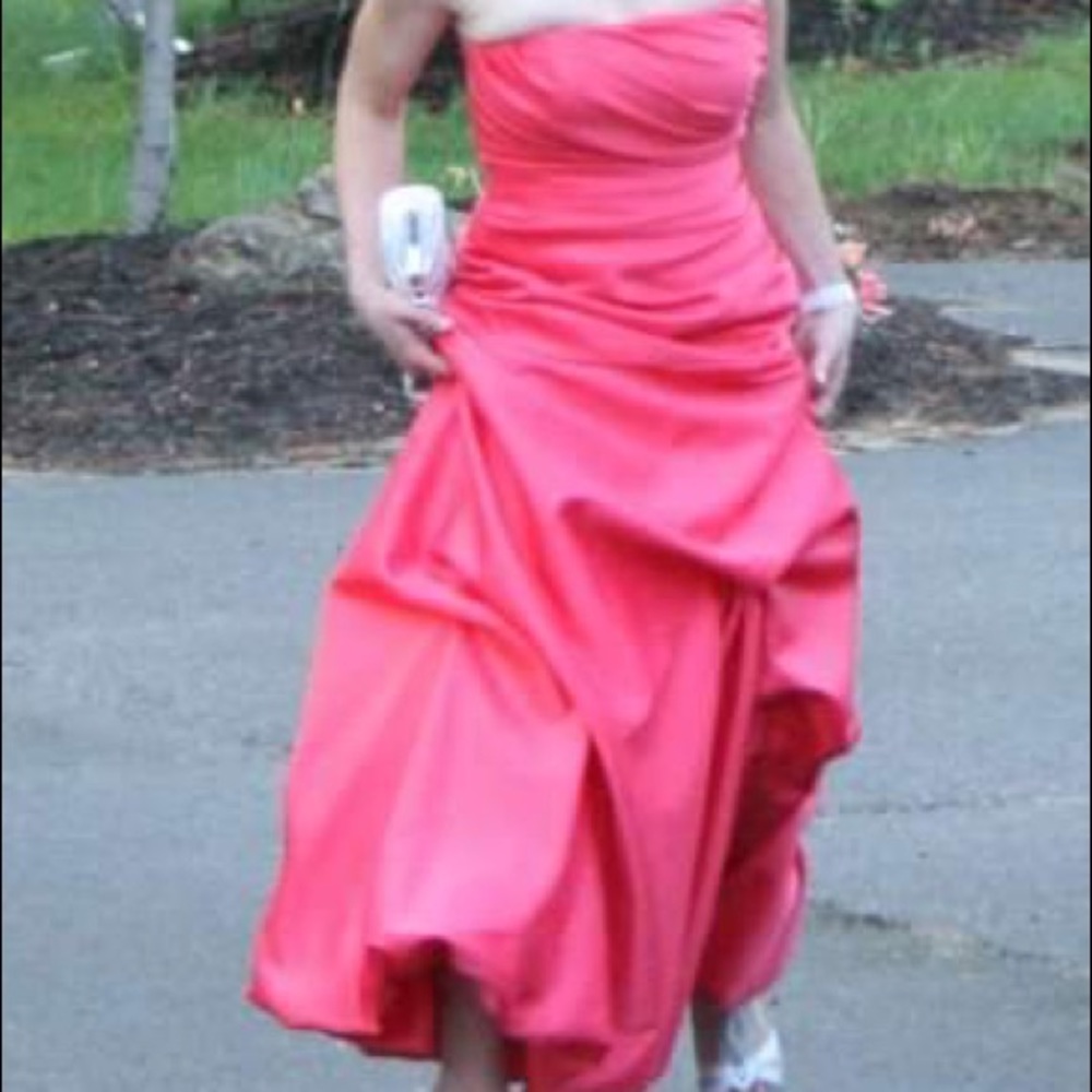 Coral prom dress